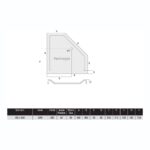 MX Elements 900 x 900mm Pentagon Shower Tray & 90mm Waste