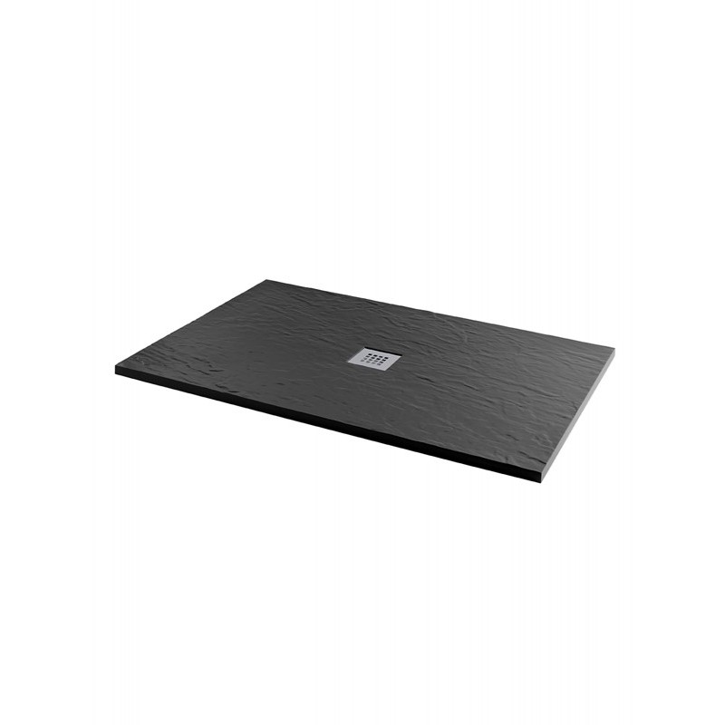 MX Minerals 1000 x 800mm Rectangular Shower Tray Jet Black MX Minerals 1000 x 800mm Rectangular Shower Tray Jet Black
