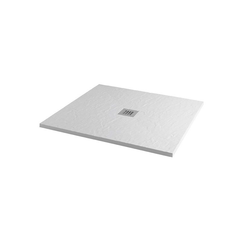 MX Minerals 1000 x 1000mm Square Shower Tray Ice White