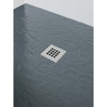 MX Minerals 1000 x 1000mm Square Shower Tray Ash Grey