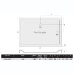 MX Elements Low Profile 1000 x 900mm Shower Tray & 90mm Waste