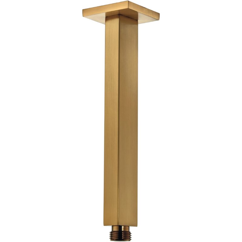 Niagara Square Ceiling Shower Arm Brushed Brass