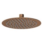 Nuie 200mm Round Brushed Bronze Fixed Shower Head