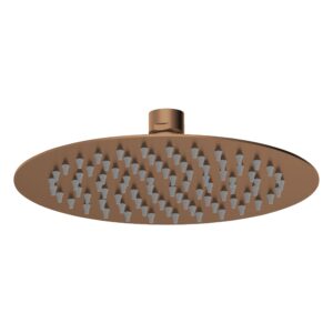 Nuie 200mm Round Brushed Bronze Fixed Shower Head
