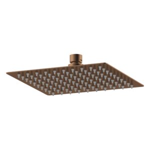 Nuie 200mm Square Brushed Bronze Fixed Shower Head