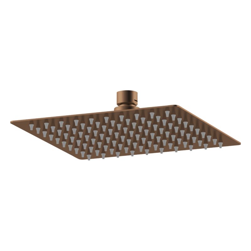 Nuie 200mm Square Brushed Bronze Fixed Shower Head Nuie 200mm Square Brushed Bronze Fixed Shower Head