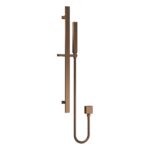 Nuie Windon Brushed Bronze Rectangular Shower Slider Rail Kit