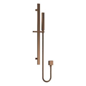 Nuie Windon Brushed Bronze Rectangular Shower Slider Rail Kit