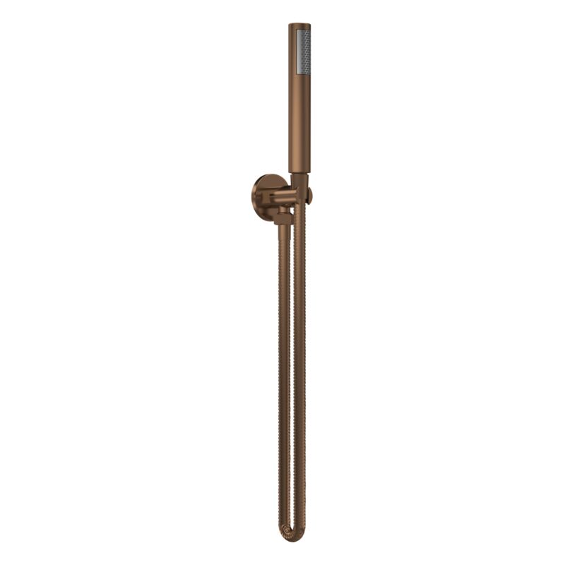 Nuie Brushed Bronze Shower Handset Kit Round