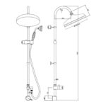 Nuie Chrome Dual Rigid Riser Kit