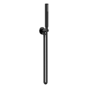 Nuie Matt Black Shower Handset Kit Round
