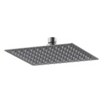 Nuie Brushed Pewter Square Fixed Shower Head 200mm