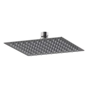 Nuie Brushed Pewter Square Fixed Shower Head 200mm