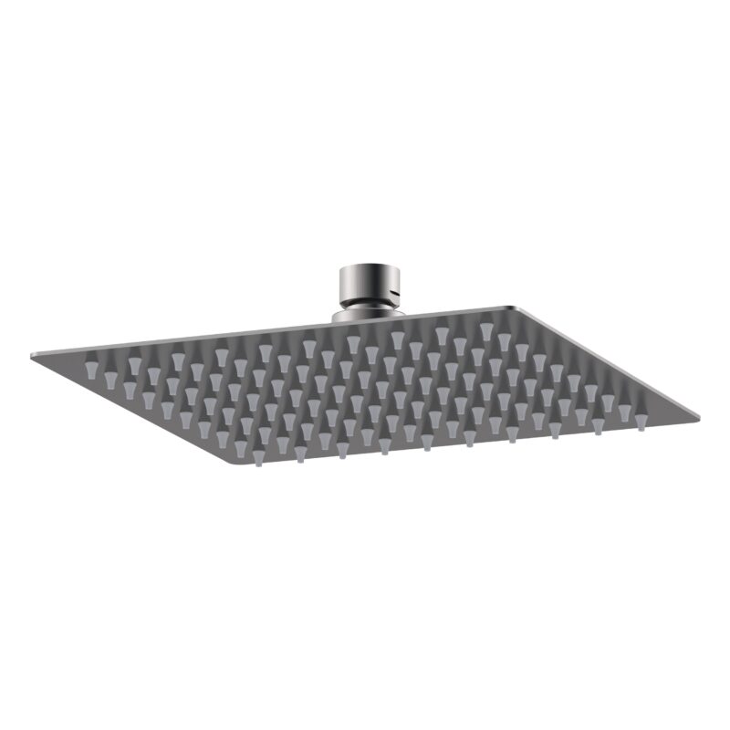 Nuie Brushed Pewter Square Fixed Shower Head 200mm Nuie Brushed Pewter Square Fixed Shower Head 200mm
