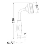 Nuie Traditional Brushed Pewter Shower Handset