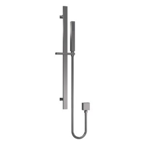 Nuie Windon Brushed Pewter Square Shower Slider Rail Kit