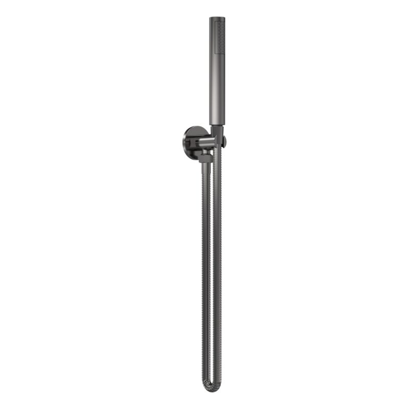 Nuie Brushed Pewter Round Shower Handset Kit