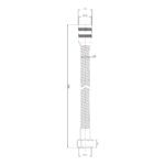 Nuie 1.5m Brushed Pewter Shower Flex