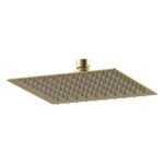 Nuie Brushed Brass Square Fixed Shower Head 200mm