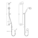 Nuie Traditional Brushed Brass Slider Rail Kit