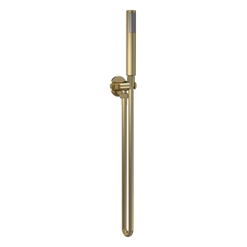 Nuie Brushed Brass Shower Handset Kit Round Nuie Brushed Brass Shower Handset Kit Round