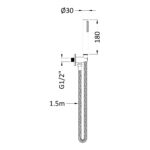 Nuie Brushed Brass Shower Handset Kit Round