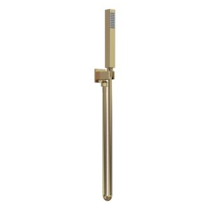 Nuie Brushed Brass Shower Handset Kit Square