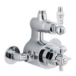 Nuie Chrome Traditional Twin Exposed Shower Valve