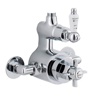 Nuie Chrome Traditional Twin Exposed Shower Valve