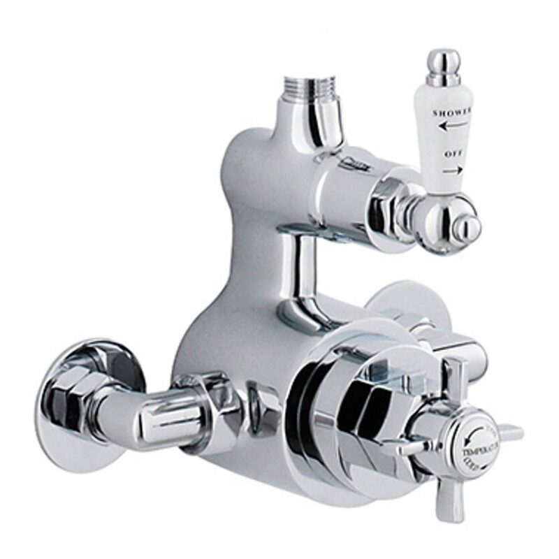 Nuie Chrome Traditional Twin Exposed Shower Valve Nuie Chrome Traditional Twin Exposed Shower Valve