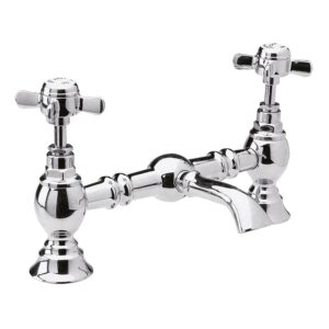Nuie Alderton Chrome 2 Hole Basin Mixer Tap