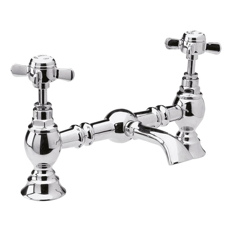 Nuie Alderton Chrome 2 Hole Basin Mixer Tap