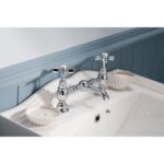Nuie Alderton Chrome 2 Hole Basin Mixer Tap