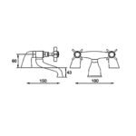 Nuie Alderton Chrome Bath Filler