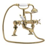 Nuie Alderton Brushed Brass 3/4" Cranked Bath Shower Mixer
