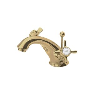 Nuie Alderton Brushed Brass Mono Basin Mixer with Pop Up Waste