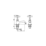 Nuie Alderton Brushed Brass Basin Taps