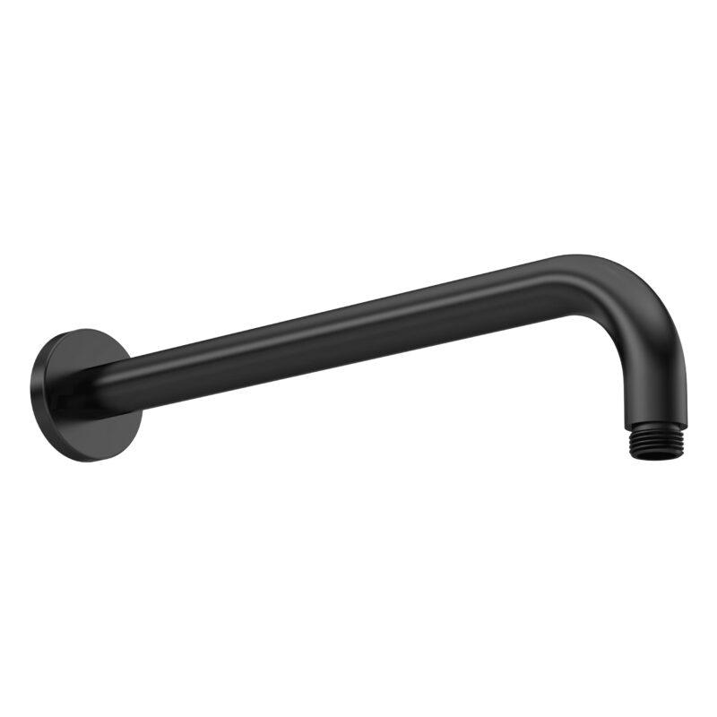 Nuie Matt Black Round Wall Shower Arm Nuie Matt Black Round Wall Shower Arm