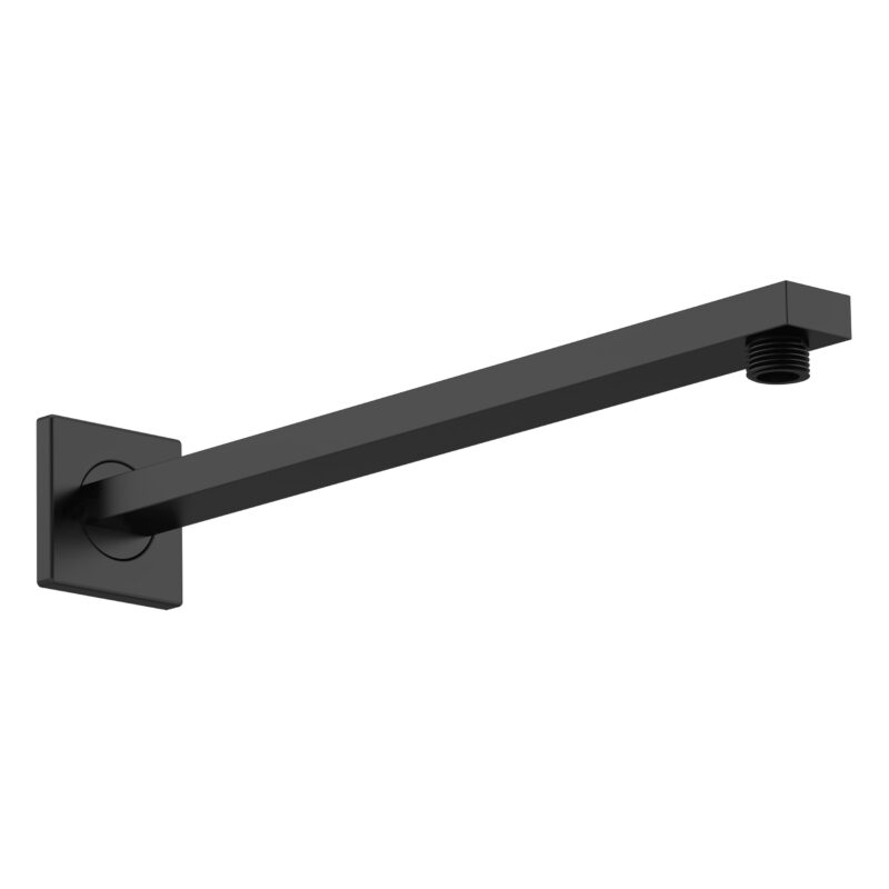 Nuie Matt Black Square Wall Shower Arm Nuie Matt Black Square Wall Shower Arm