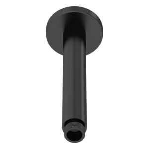 Nuie Matt Black Ceiling Shower Arm 160mm