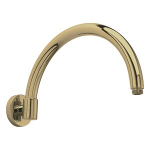 Nuie Brushed Brass Curved Wall Shower Arm