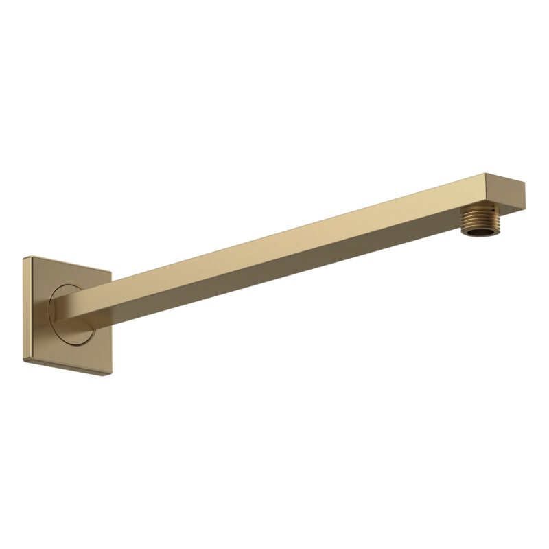 Nuie Square Brushed Brass Wall Shower Arm Nuie Square Brushed Brass Wall Shower Arm