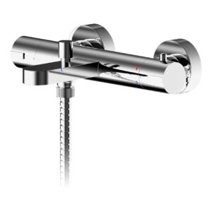 Nuie Arvan Chrome Wall Mounted Bath Shower Mixer
