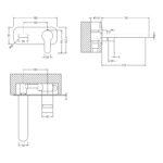 Nuie Arvan Brushed Bronze Wall Basin Mixer with Plate