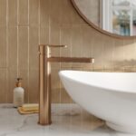 Nuie Arvan Brushed Bronze High Rise Mono Basin Mixer