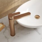 Nuie Arvan Brushed Bronze High Rise Mono Basin Mixer