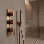Nuie Arvan Brushed Bronze Triple Thermostatic Shower Valve