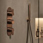 Nuie Arvan Brushed Bronze Triple Thermostatic Shower Valve