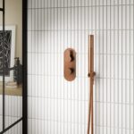 Nuie Arvan Brushed Bronze Twin Thermostatic Shower Valve