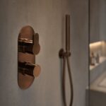 Nuie Arvan Brushed Bronze Concealed Thermostatic Twin 3-Way Shower Valve